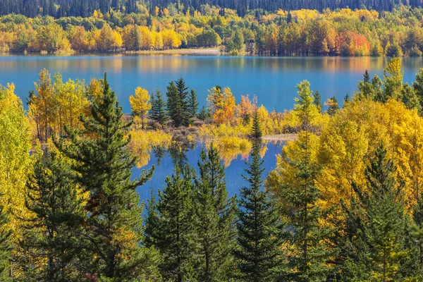 Prachtig Herfstseizoen Canadese Bergen Achtergrondinformatie — Stockfoto