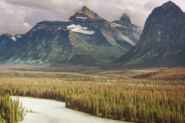 Pintoresca Vista Montaña Las Montañas Rocosas Canadienses Temporada Verano — Foto de Stock