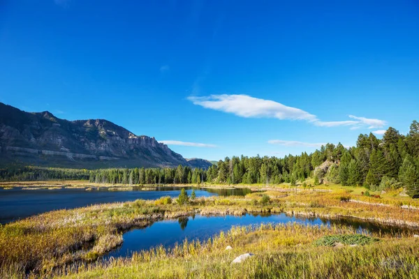 Lago Serenidad Las Montañas Temporada Verano Hermosos Paisajes Naturales — Foto de Stock