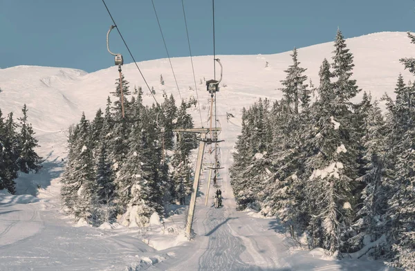 Winterseizoen Skigebied — Stockfoto