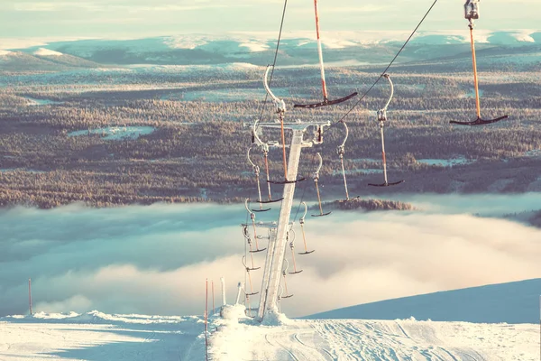 Winterseizoen Skigebied — Stockfoto
