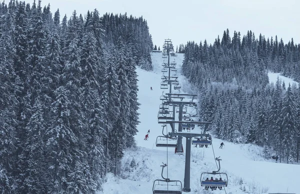 Vintersäsong Skidort — Stockfoto