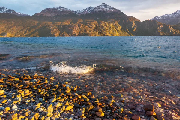 Beautiful Mountain Landscapes Patagonia Mountains Lake Argentina South America — Stock Photo, Image