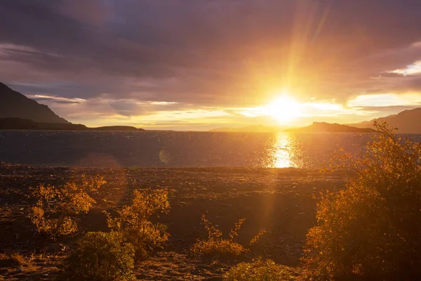 Vackra Bergslandskap Patagonien Berg Sjö Argentina Sydamerika — Stockfoto