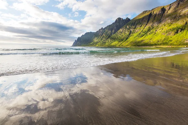 Kuzey Norveç Teki Lofoten Adalarındaki Güzel Manzaralar Yaz Mevsimi — Stok fotoğraf