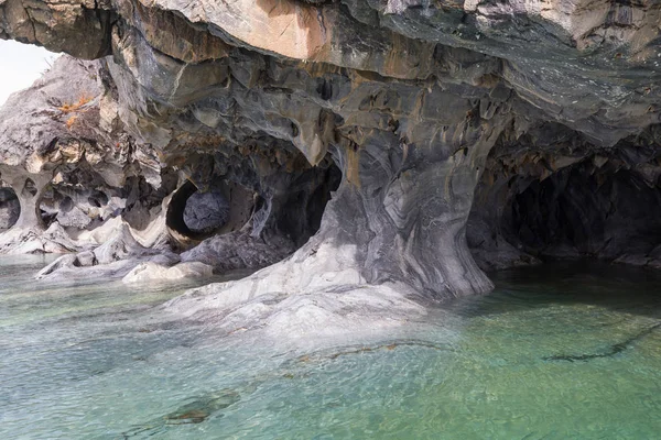 Neobvyklé Mramorové Jeskyně Jezeře General Carrera Patagonia Chile Carretera Australský — Stock fotografie