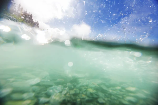 Underwater Scene Summer River — Stock Photo, Image