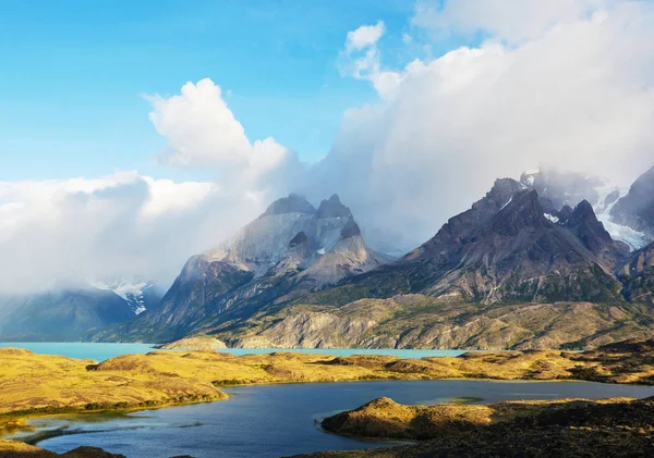 Wunderschöne Berglandschaften Torres Del Paine Nationalpark Chile Weltberühmtes Wandergebiet — Stockfoto
