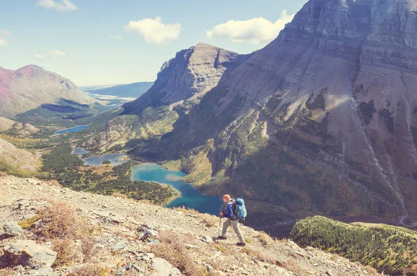 Pintorescos Picos Rocosos Del Parque Nacional Glaciar Montana — Foto de Stock