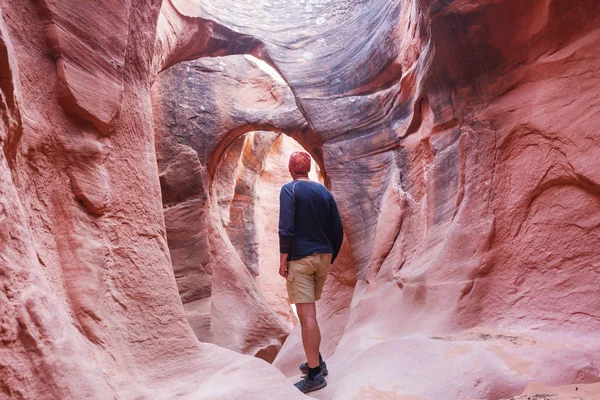 Slot Canyon Grand Staircase Escalante Nationalpark Utah Usa Ungewöhnlich Bunte — Stockfoto