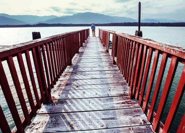 Pasifik Okyanusu Kıyısındaki British Columbia Kanada Bir Turist Seyahat Konsepti — Stok fotoğraf