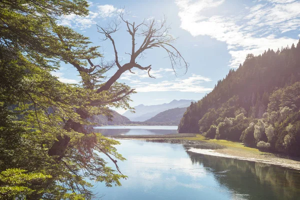 Beautiful Mountain Landscapes Patagonia Mountains Lake Argentina South America — Stock Photo, Image