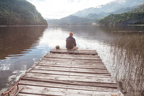 Nádherná Horská Krajina Patagonii Horské Jezero Argentině Jižní Amerika — Stock fotografie