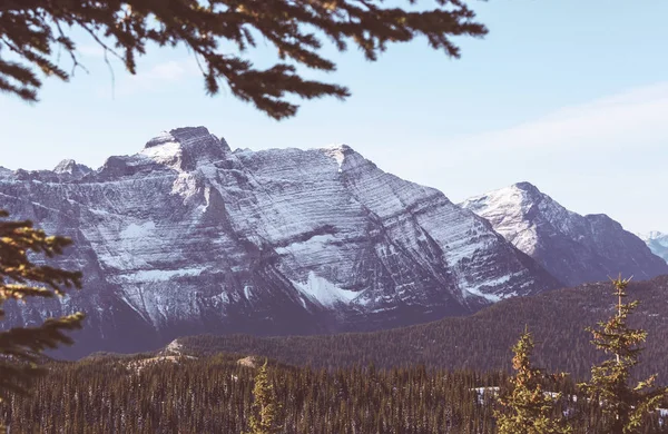 Picturesque Rocky Peaks Glacier National Park Montana Usa — Stock Photo, Image