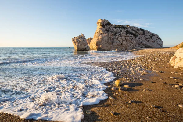 Bela Costa Marítima Chipre Nascer Sol — Fotografia de Stock