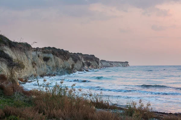 Piękny Brzeg Morza Cyprze Wschodzie Słońca — Zdjęcie stockowe