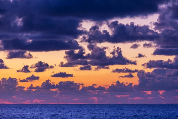 Cênico Pôr Sol Colorido Costa Mar Bom Para Papel Parede — Fotografia de Stock