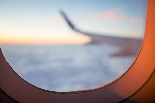 Okno Kabinie Samolotu Kontekst Podróży — Zdjęcie stockowe