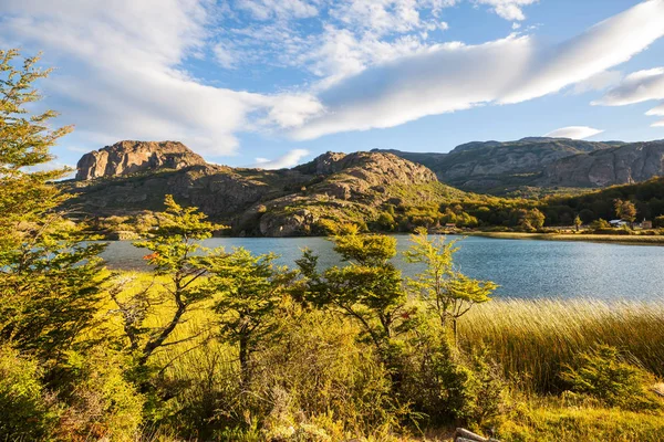 Beautiful Mountain Landscapes Patagonia Mountains Lake Argentina South America — Stock Photo, Image