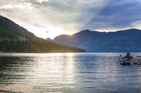 Jezero Deštném Pralese Ostrově Vancouver Britská Kolumbie Kanada — Stock fotografie