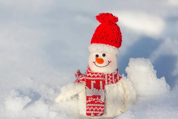 Pretty Snowman Havas Újév 2020 Dátum Háttér — Stock Fotó