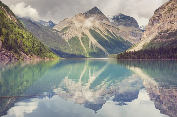 Beau Lac Kinney Dans Parc Provincial Mount Robson Rocheuses Canadiennes — Photo