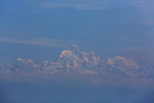 Naturskön Utsikt Över Kanchenjunga Topp Vid Solnedgången Himalaya Nepal — Stockfoto