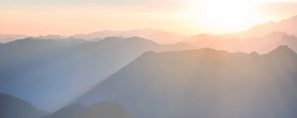 Malerischer Sonnenuntergang Den Bergen Herbstzeit — Stockfoto