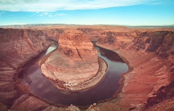 Hufeisenbiegung Bei Page Utah Usa Schöne Ungewöhnliche Amerikanische Landschaften — Stockfoto