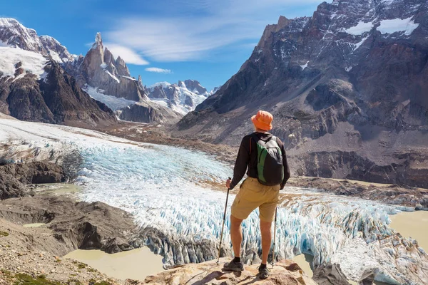 Turistika Patagonských Horách Argentina — Stock fotografie