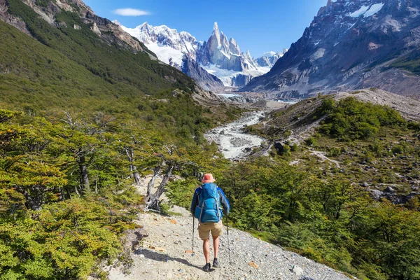 Caminata Las Montañas Patagónicas Argentina — Foto de Stock