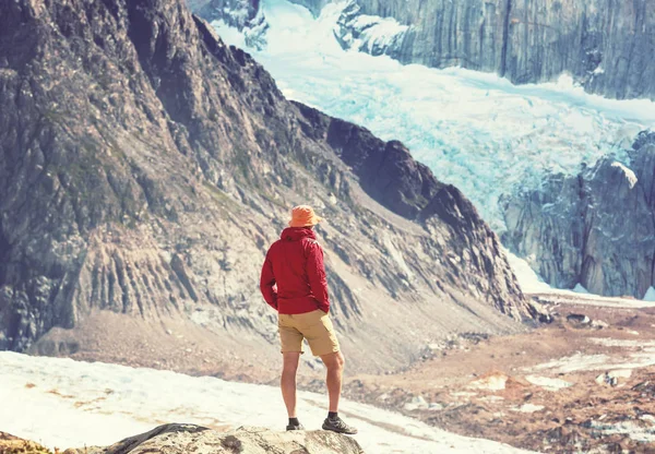 Wandelen Patagonische Bergen Argentinië — Stockfoto