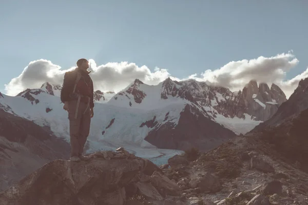 Turistika Patagonských Horách Argentina — Stock fotografie