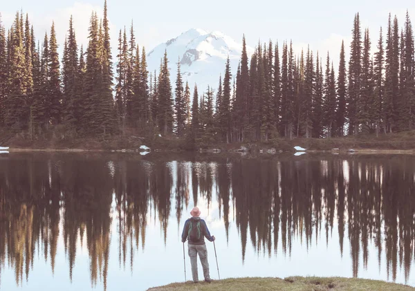 Imagem Lago Glacier Peak Washington Eua — Fotografia de Stock