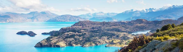 Gyönyörű Hegyek Táj Mentén Kavicsos Carretera Ausztrál Dél Patagónia Chile — Stock Fotó
