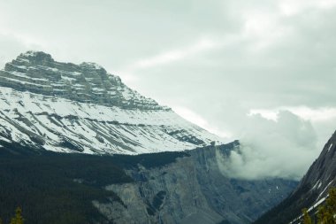 Yaz mevsiminde Kanada Kayalıkları 'nda resim gibi dağ manzarası