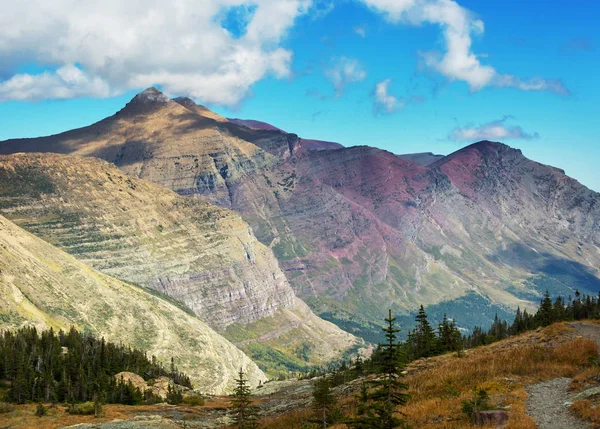 Pintorescos Picos Rocosos Del Parque Nacional Glaciar Montana —  Fotos de Stock