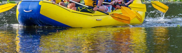 Equipo Rafting Deporte Acuático Extremo Verano —  Fotos de Stock