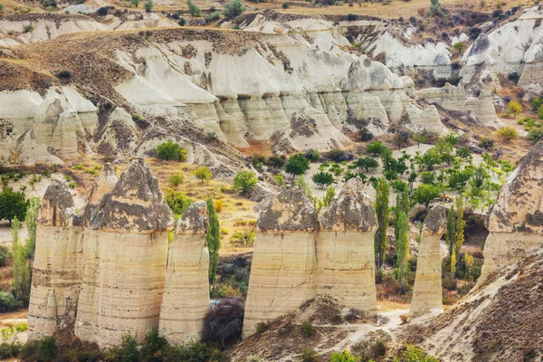 Kapadokya Türkiye Alışılmadık Kaya Oluşumu — Stok fotoğraf