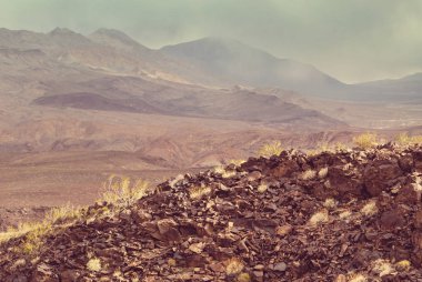 Death valley National Park, Kaliforniya'da kuru ıssız manzaralar