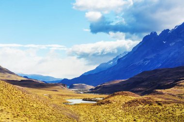 Güney Arjantin 'deki Patagonya manzaraları. Güzel doğal manzaralar..