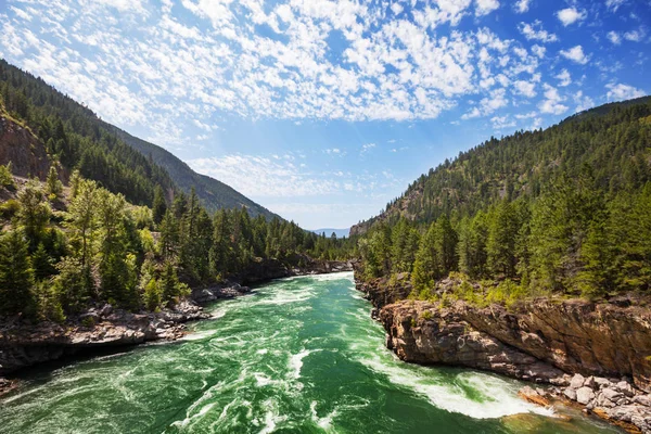 Kootenai Nehri Ndeki Köprü — Stok fotoğraf