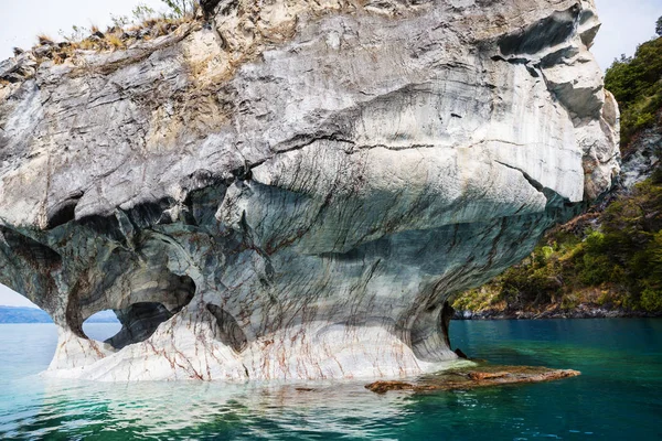 Grotte Marmo Insolite Sul Lago Del Generale Carrera Patagonia Cile — Foto Stock