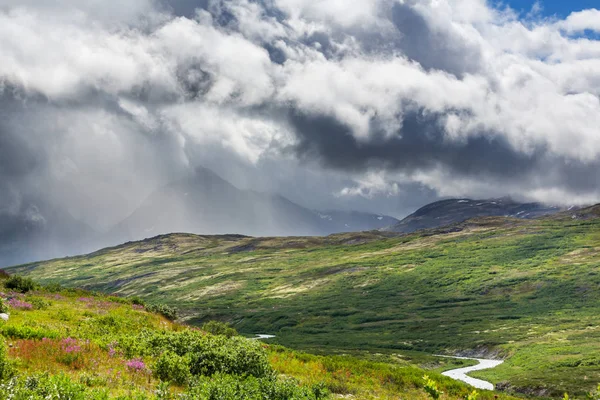 Pittoresk Utsikt Över Bergen Kanadensiska Klipporna Sommarsäsongen — Stockfoto