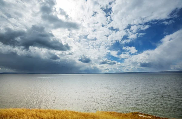 Malownicze Jezioro Sezonie Jesiennym — Zdjęcie stockowe