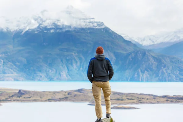 Wanderung Patagonischen Gebirge Argentinien — Stockfoto