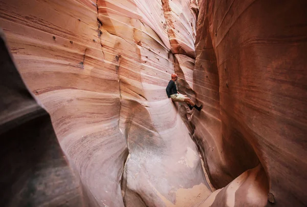 Slot Canyon Grand Staircase Escalante Nationalpark Utah Usa Ungewöhnlich Bunte — Stockfoto