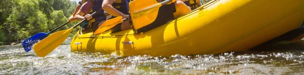 Rafting Team Sommar Extrem Vattensport — Stockfoto