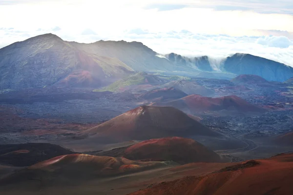 Чудова Сцена Сходу Сонця Вулкані Галеакала Острів Мауї Гаваї — стокове фото