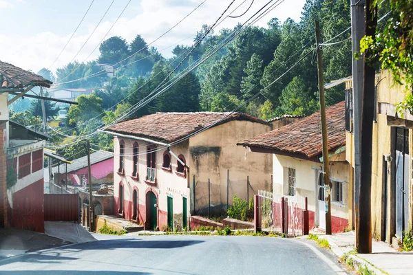 Rue Dans Village Des Montagnes Mexicaines — Photo